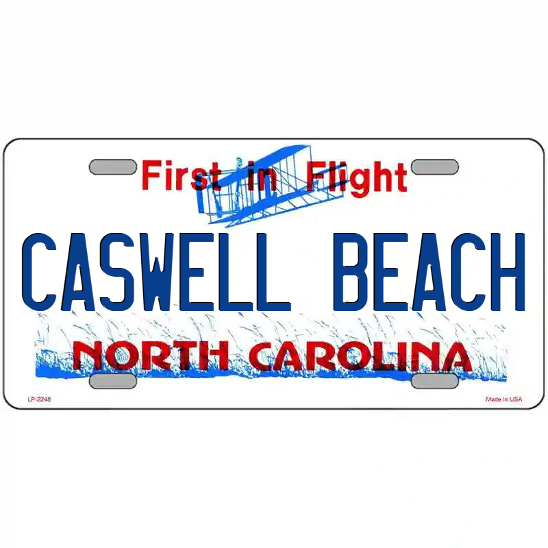 Caswell Beach North Carolina Metal Sign