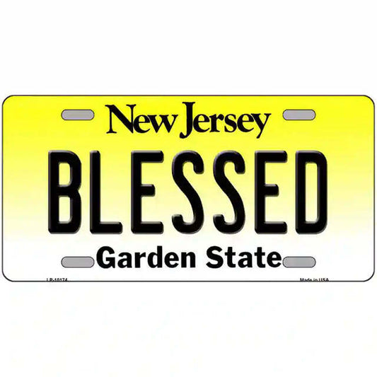 Blessed New Jersey Metal Sign