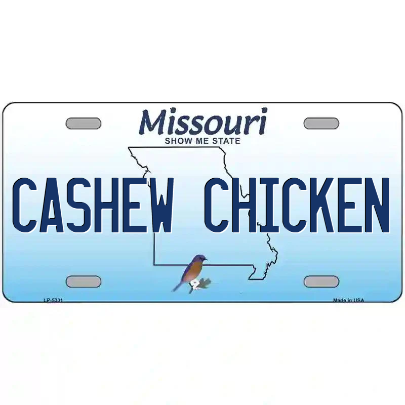 Cashew Chicken Metal Sign