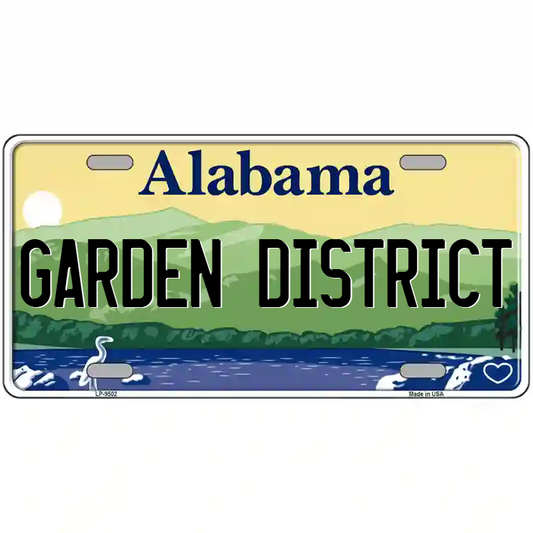 Garden District Alabama Metal Sign