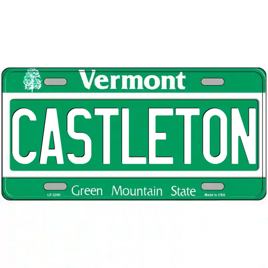 Castleton Vermont Metal Sign