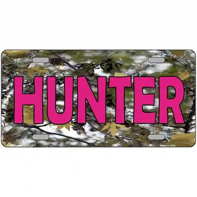 Hunter Pink Camo Metal Sign