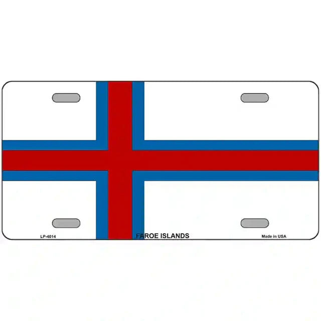 Faroe Islands Flag Metal Sign