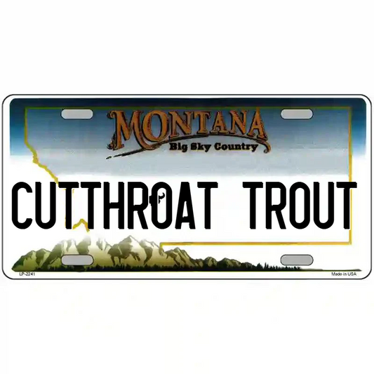 Cutthroat Trout Montana Metal Sign