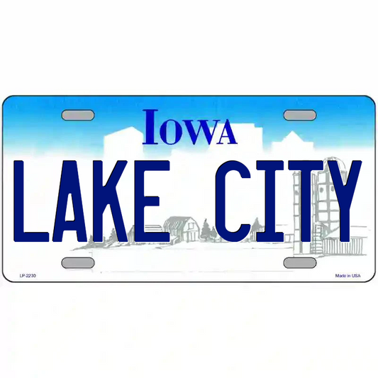 Lake City Iowa Metal Sign