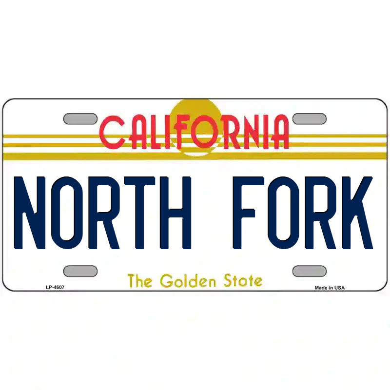 North Fork California Metal Sign