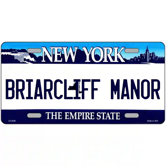 Briarcliff Manor New York Blue Metal Sign