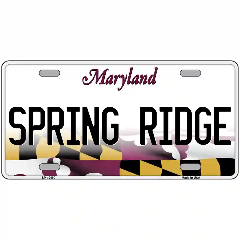 Spring Ridge Maryland Metal Sign