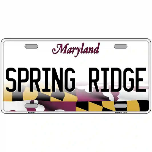 Spring Ridge Maryland Metal Sign
