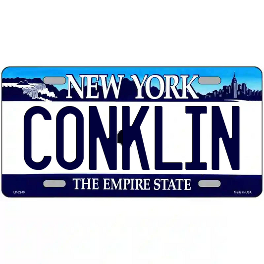 Conklin New York Blue Metal Sign