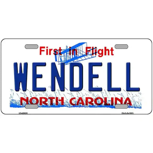 Wendell North Carolina Metal Sign