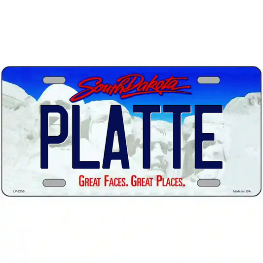 Platte South Dakota Metal Sign