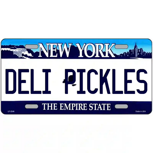 Deli Pickles New York Blue Metal Sign