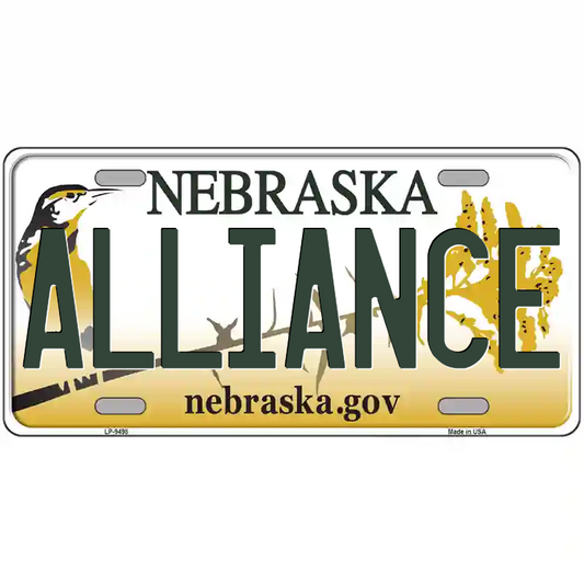Alliance Nebraska Metal Sign