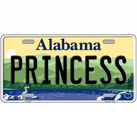 Princess Alabama Metal Sign