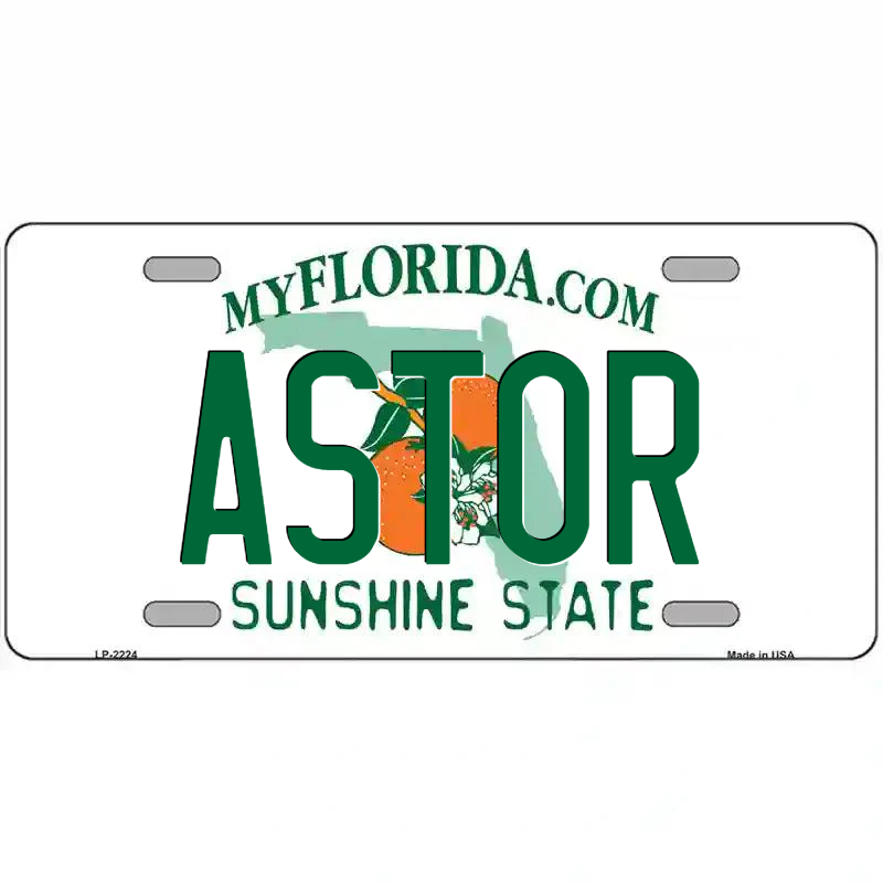 Astor Florida Metal Sign