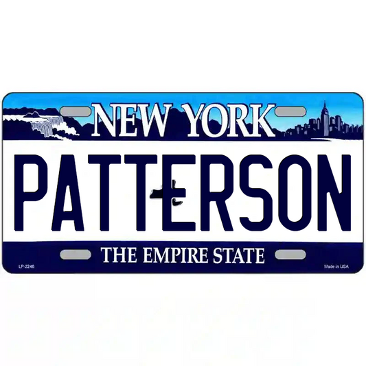 Patterson New York Blue Metal Sign