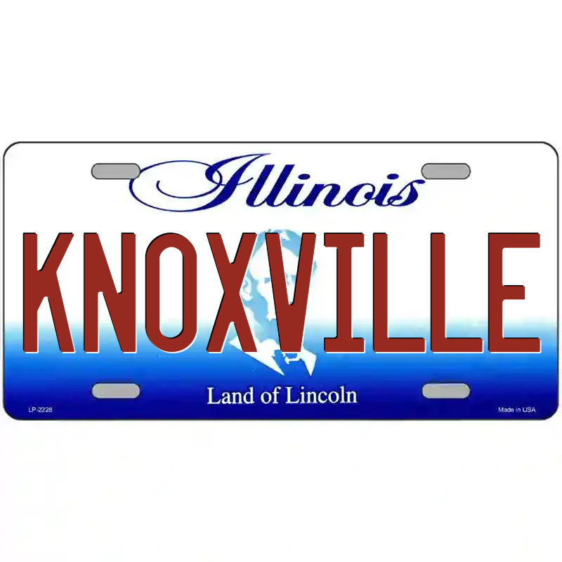 Knoxville Illinois Metal Sign