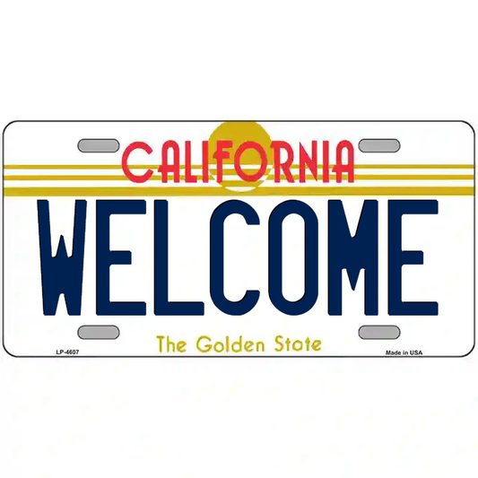 Welcome California Metal Sign