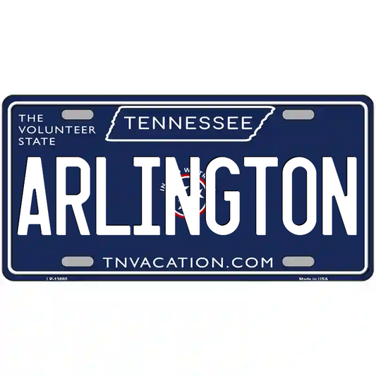Arlington Tennessee Blue Metal Sign