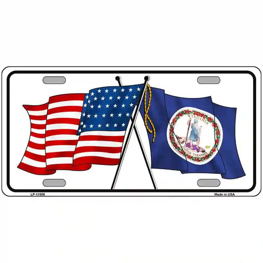 Virginia Crossed US Flag