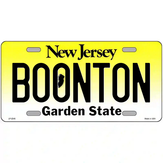 Boonton New Jersey Metal Sign