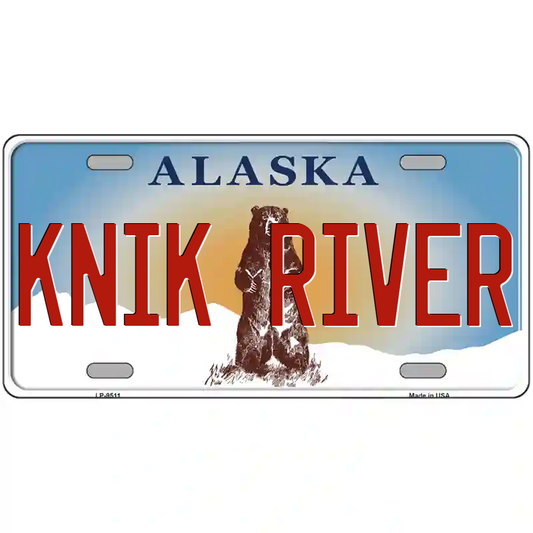 Knik River Alaska Metal Sign