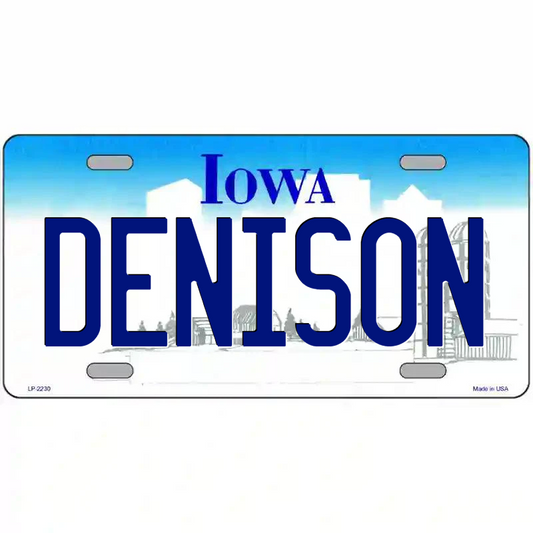 Denison Iowa Metal Sign