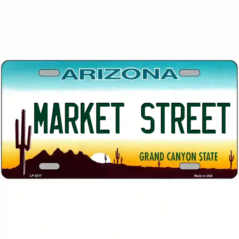 Market Street Arizona Metal Sign