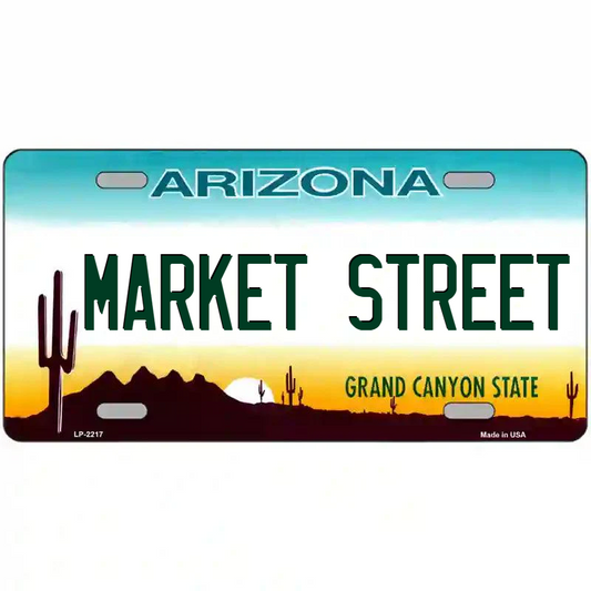 Market Street Arizona Metal Sign