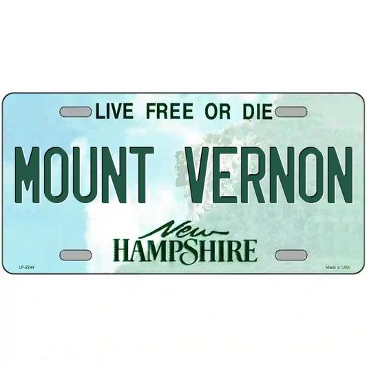 Mount Vernon New Hampshire Metal Sign