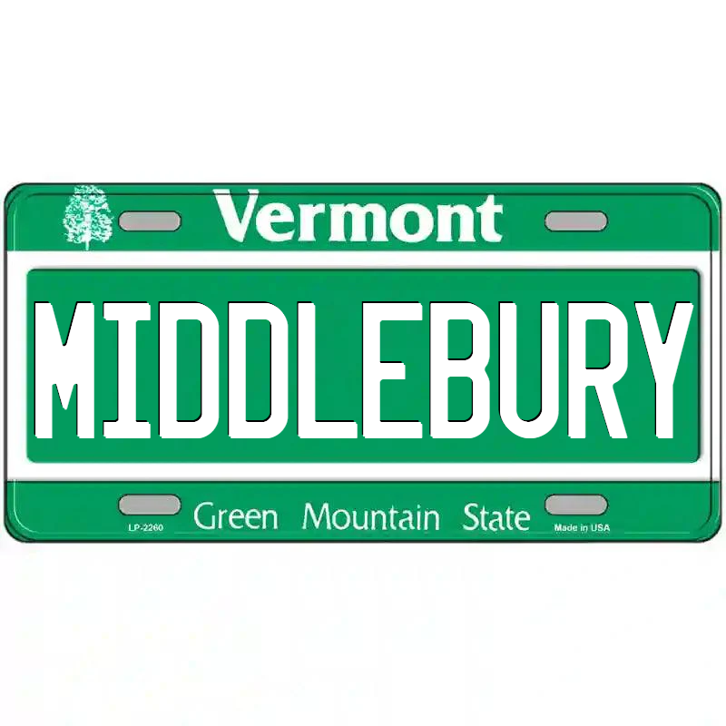 Middlebury Vermont Metal Sign