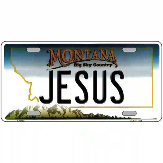 Jesus Montana Metal Sign