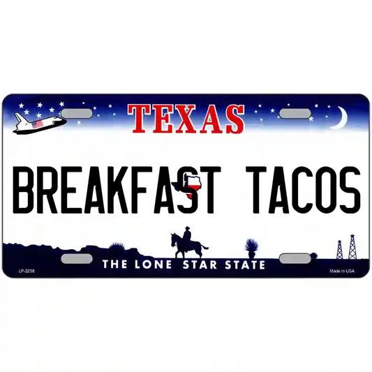 Breakfast Tacos Metal Sign