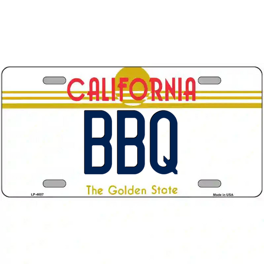BBQ California Metal Sign