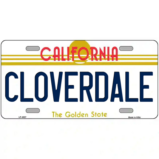 Cloverdale California Metal Sign