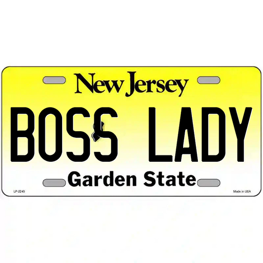 Boss Lady New Jersey Metal Sign