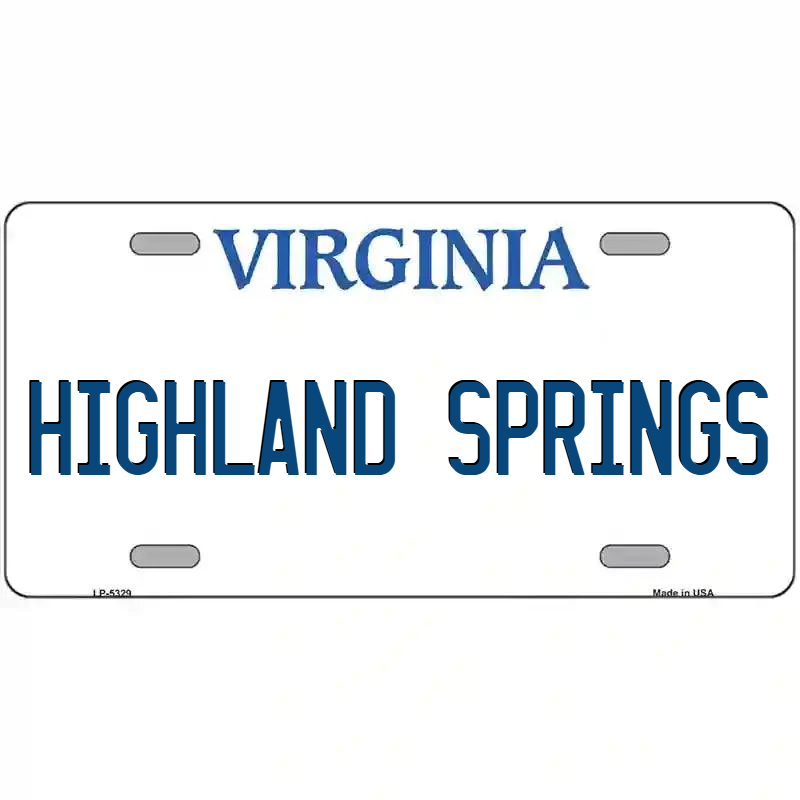 Highland Spring Virginia Metal Sign