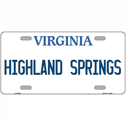 Highland Spring Virginia Metal Sign