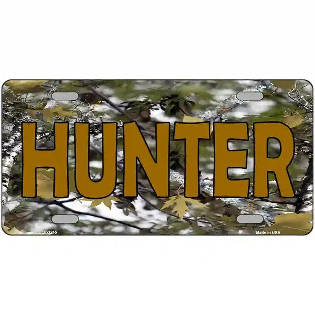 Hunter Camo Metal Sign
