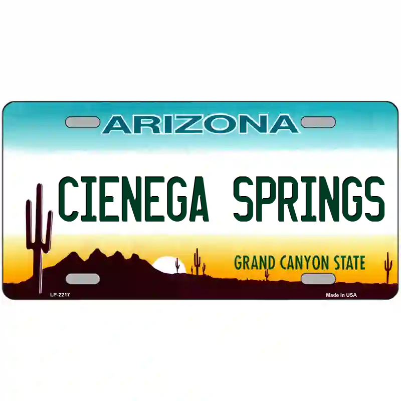 Cienega Springs Arizona Metal Sign