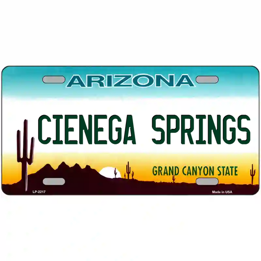 Cienega Springs Arizona Metal Sign