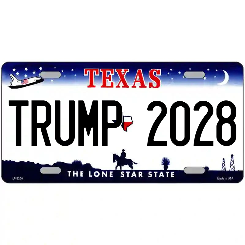 Trump 2028 Texas Metal Sign
