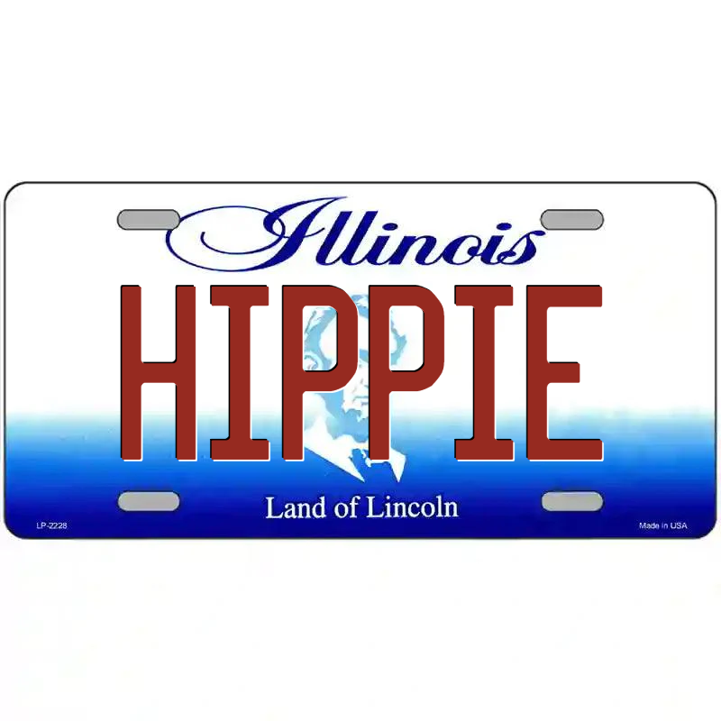 Hippie Illinois Metal Sign