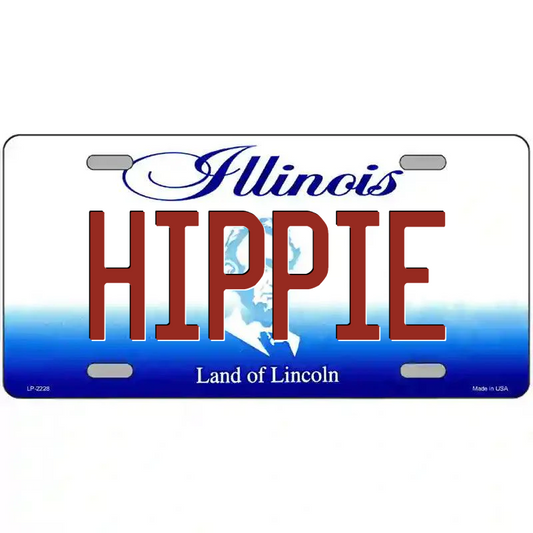 Hippie Illinois Metal Sign