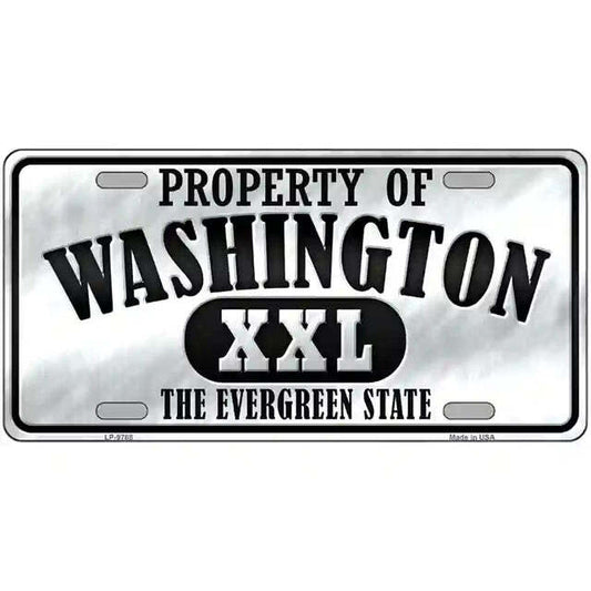 Property of Washington The Evergreen State Metal Sign