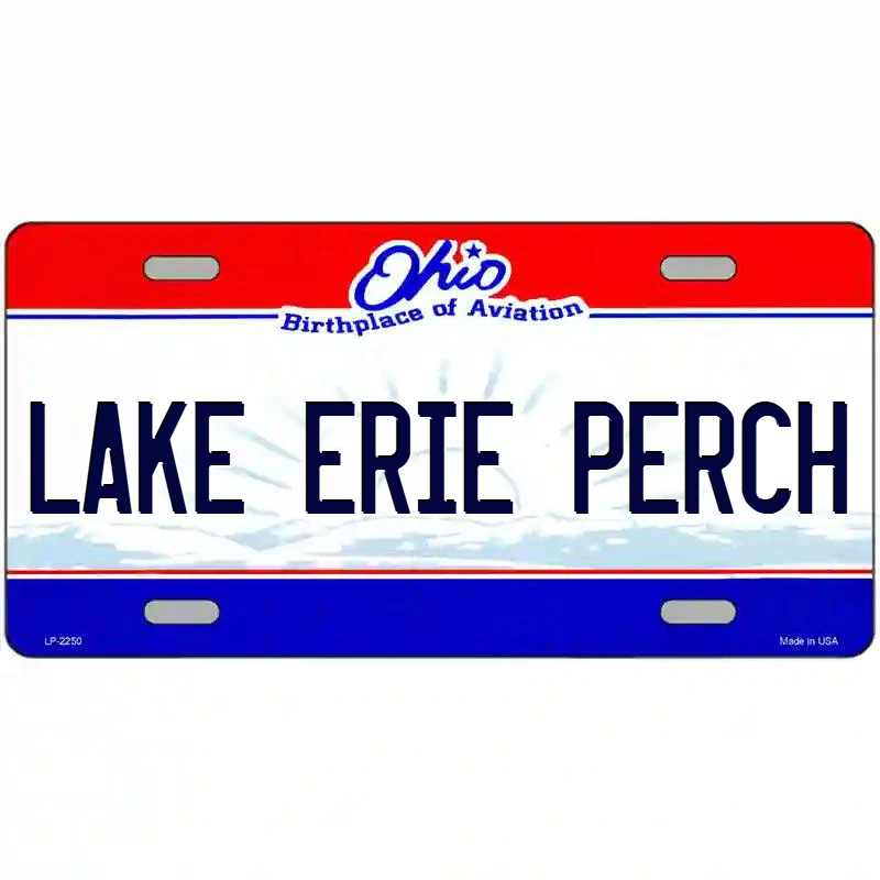 Lake Erie Perch Ohio Metal Sign