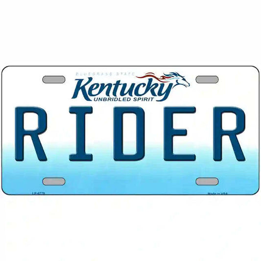 Rider Kentucky Metal Sign