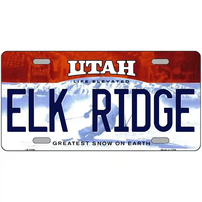 Elk Ridge Utah Metal Sign