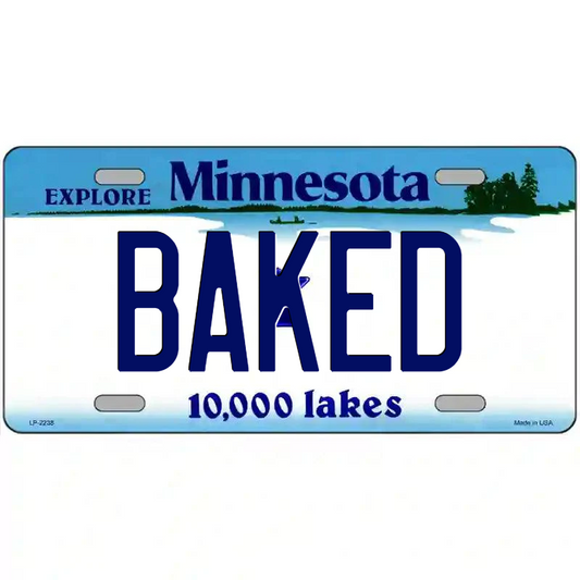 Baked Minnesota Metal Sign